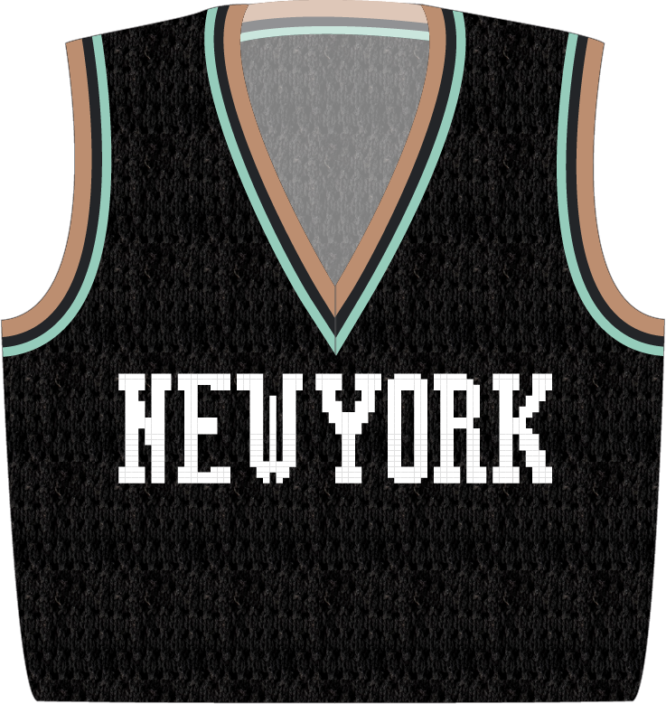 New York Essential Vest Basketball Jersey Knitting Pattern