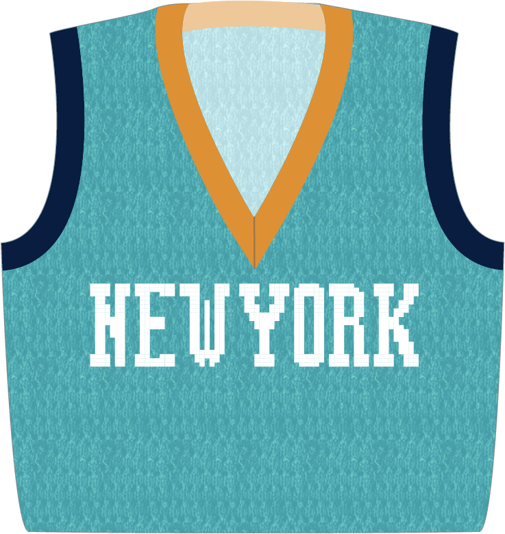 New York Essential Vest Basketball Jersey Knitting Pattern