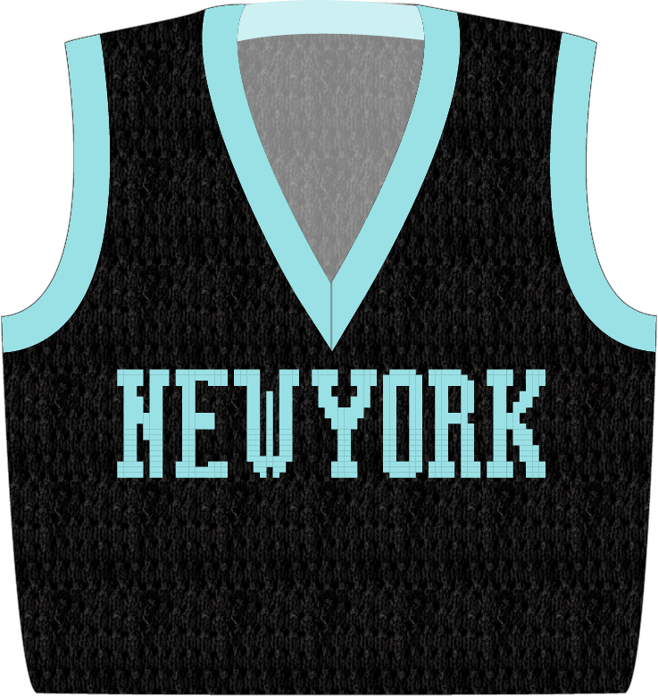 New York Essential Vest Basketball Jersey Knitting Pattern